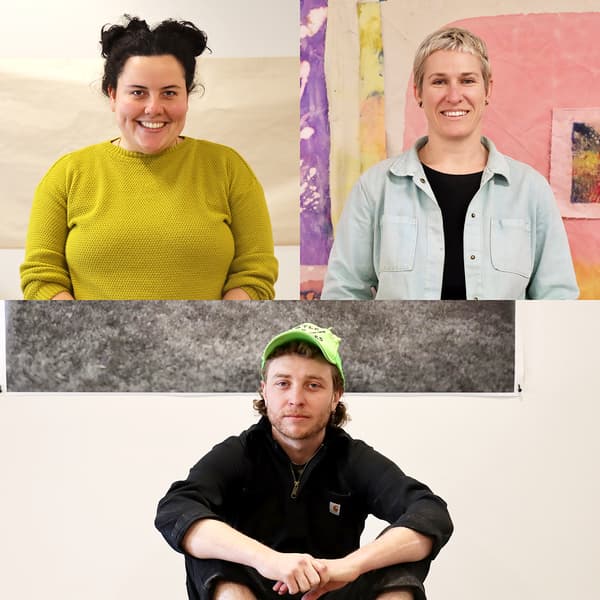 Lunder Institute 2023 Fellows Tessa Greene O’Brien, Dylan Hausthor, and Heather Flor Cron.