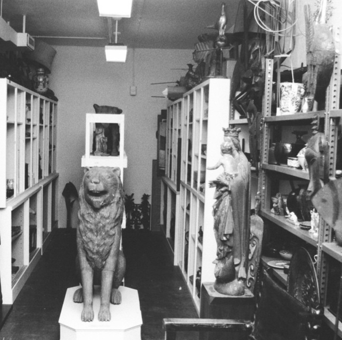 Archival image of Colby Museum storage