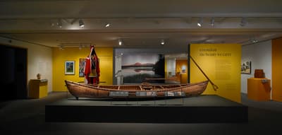 Installation view of wiwenikan: the beauty we carry, an exhibition presented at Colby College Museum of Art in 2020.