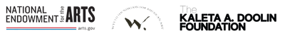 Logos of the NEA, Wyeth Foundation, and the Kaleta A. Doolin Foundation.