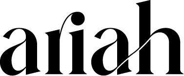 stylized black font that reads ariah