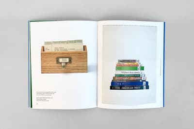 Currents 8: Carly Glovinksi publication open to two page illustrative spread