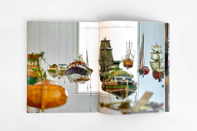 Hew Locke: Here’s the Thing publication open to two page spread
