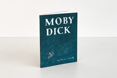 Alex Katz: Moby Dick publication standing up on tabletop displaying front cover