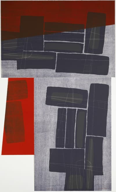 An untitled lithograph by Louise Nevelson in 1967.