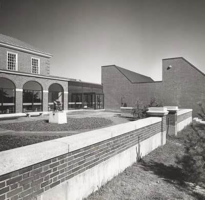 Archival image of museum exterior c. 1973