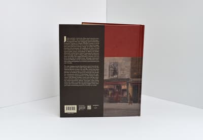 Whistler: Streetscapes, Urban Change publication standing up on a tabletop displaying the back cover