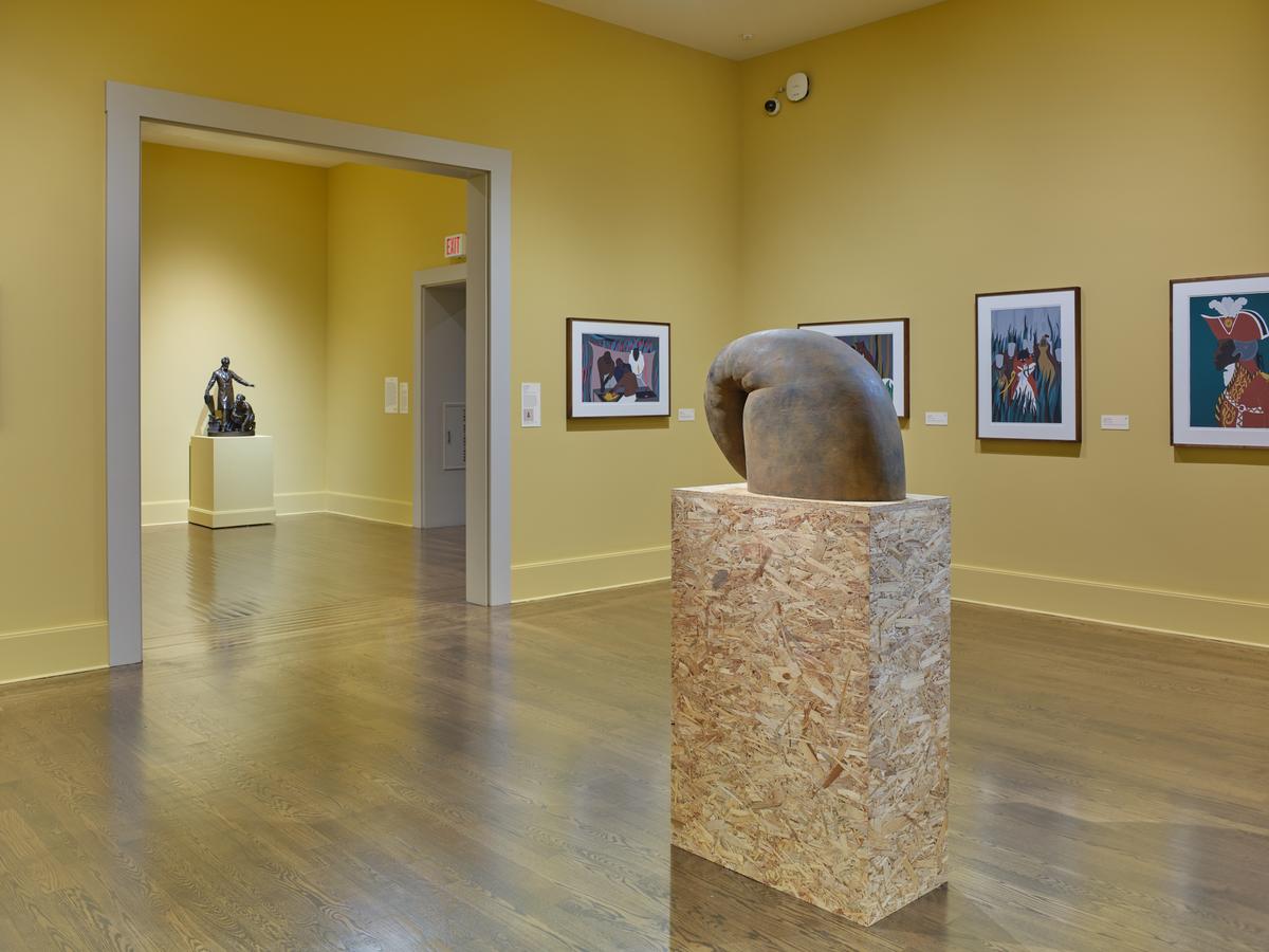 Installation view of Jacob Lawrence's Life of Toussaint L'Ouverture at the Colby Museum of Art. Photo by Luc Demers.