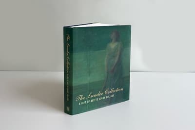 Cover of the book "The Lunder Collection: A Gift of Art to Colby College" featuring a green painting of a woman lounging.