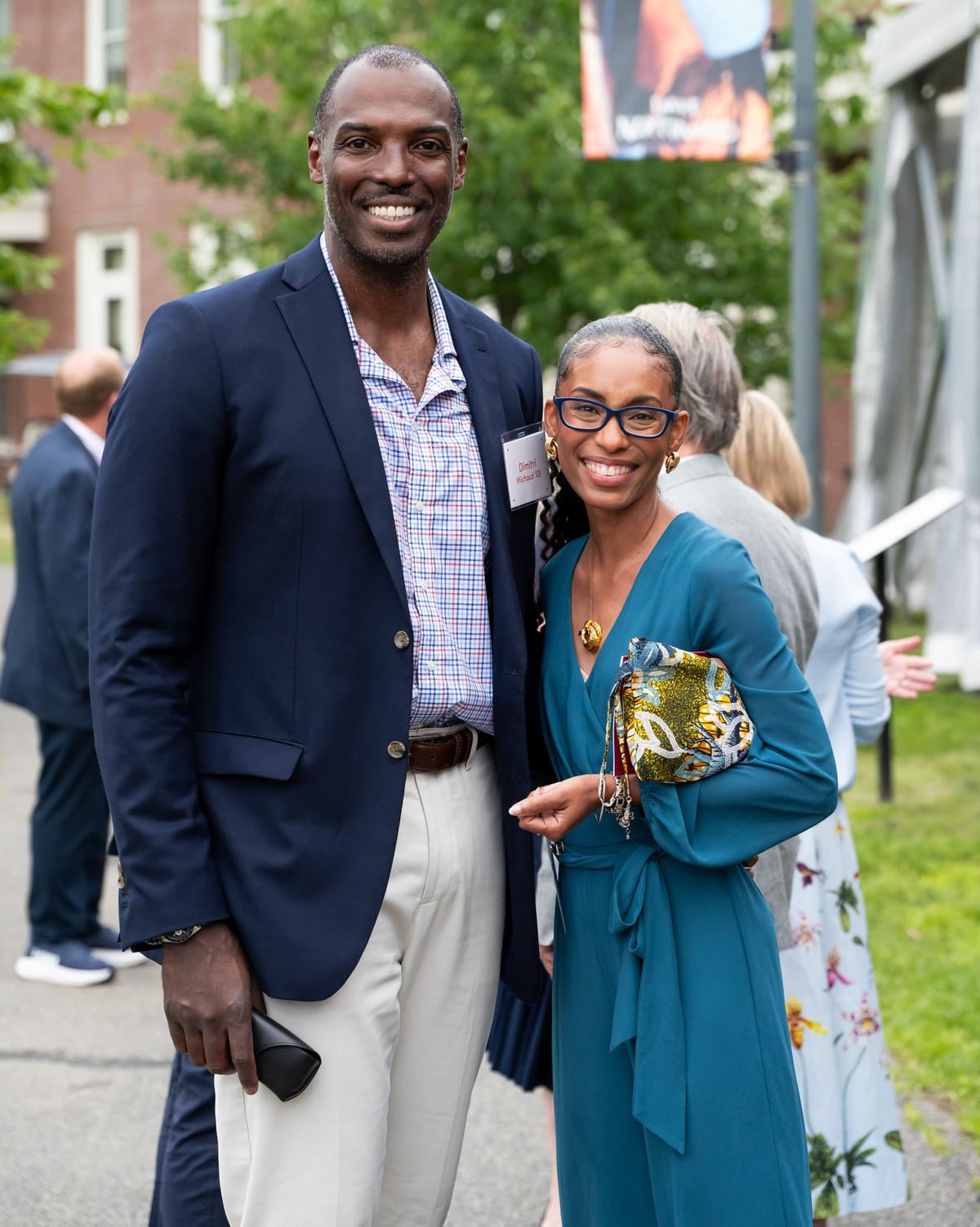 Dimitri Michaud and Jordia Benjamin posed for a portrait.