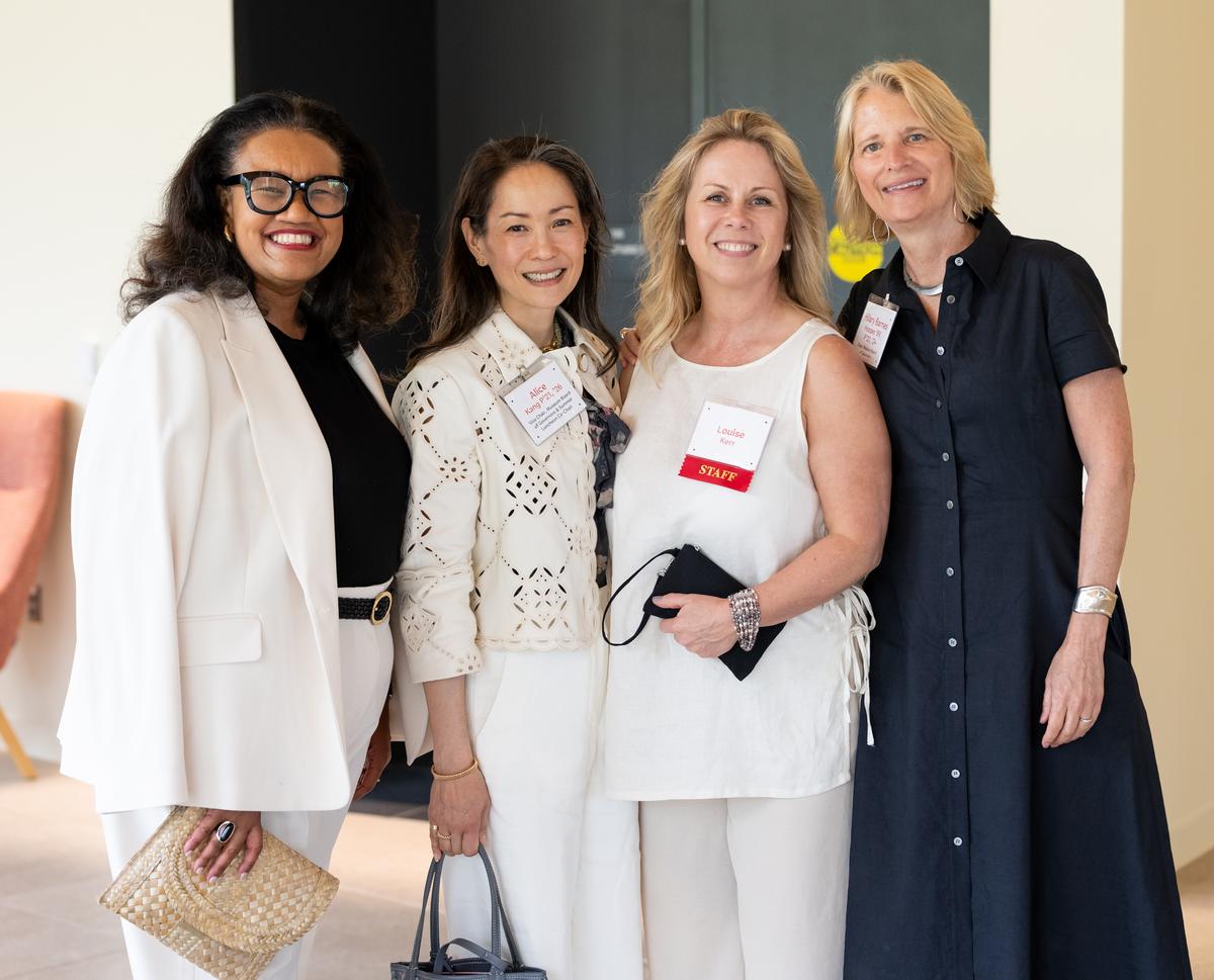 Erica Wall, Alice Kang, Louise Keer, and Hilary Barnes Hoopes posed, smiling at camera.