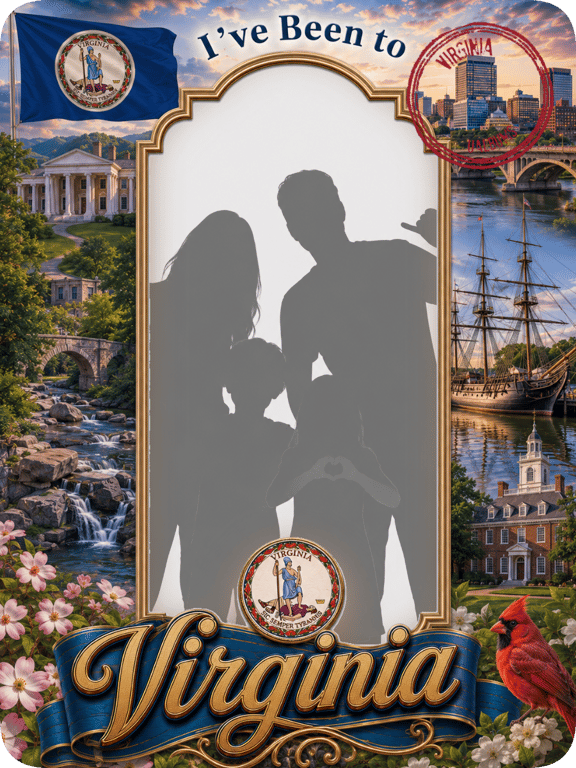 Virginia travel magnet