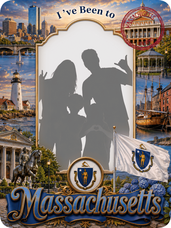 Massachusetts travel magnet