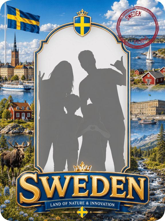 Sweden travel magnet