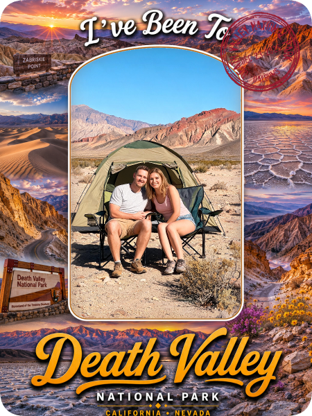 Personalized Death Valley National Park travel magnet design