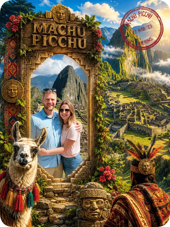 Custom travel magnet layout style example