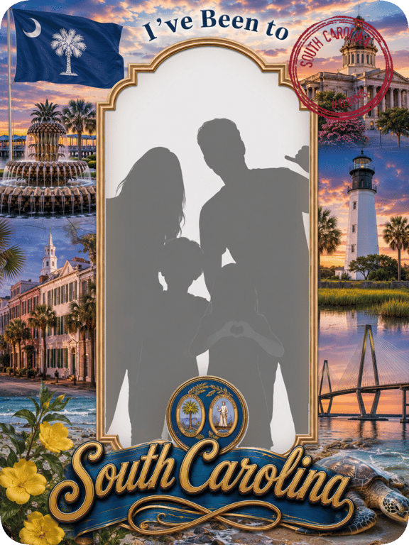 South Carolina travel magnet
