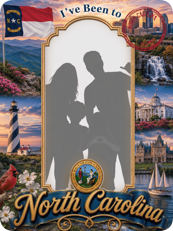 North Carolina travel magnet