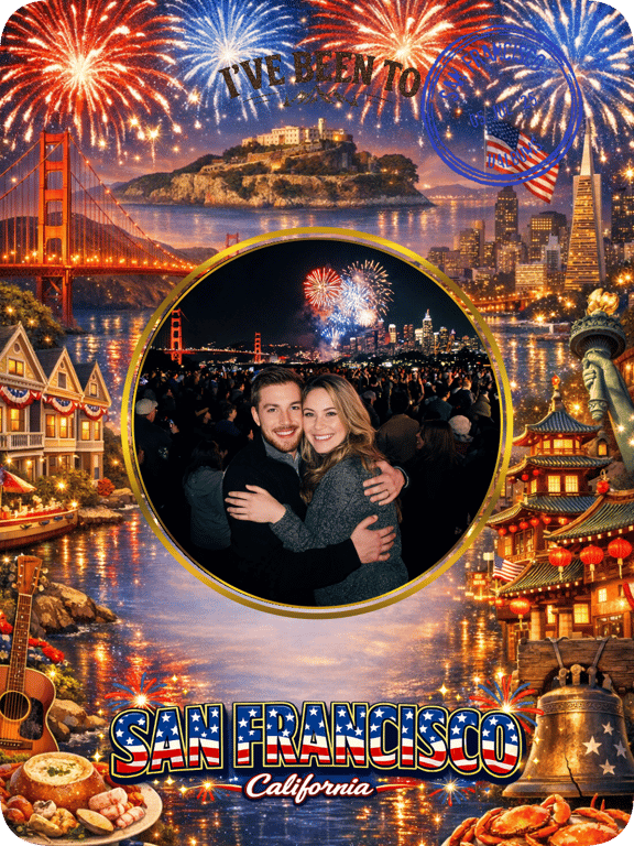 Personalized San Francisco travel magnet design