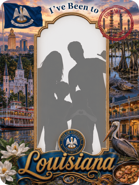 Louisiana travel magnet