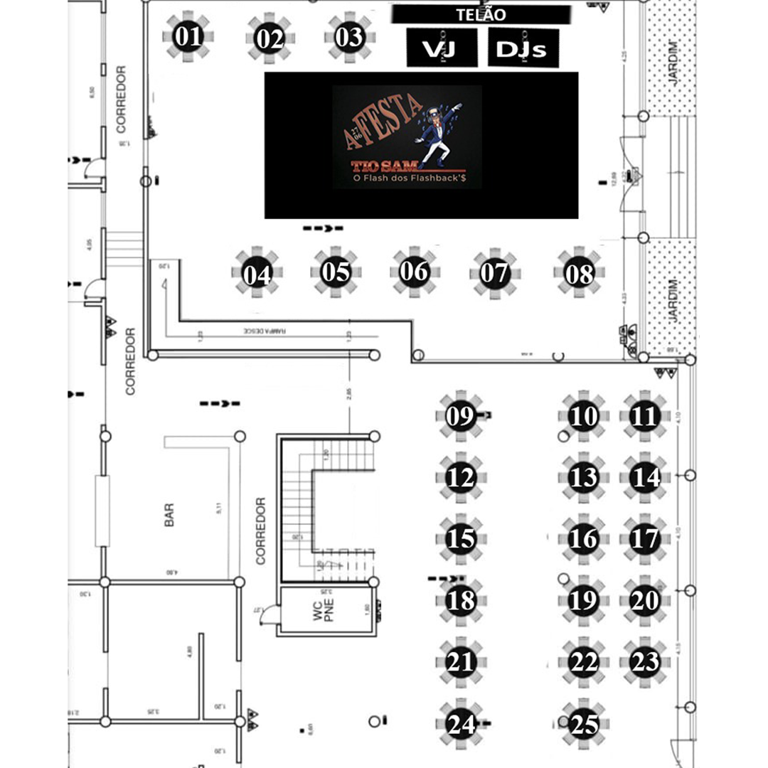 Mapa do evento