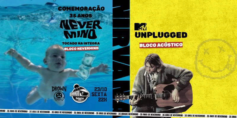 Tributo Nirvana com Banda Drown - Especial 35 anos NeVErMiND e Unplugged