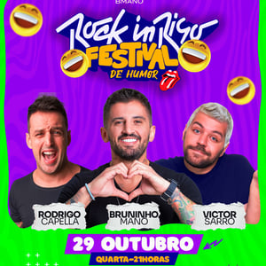 Rock In Riso Festival com Victor Sarro, Rodrigo Capella e Bruninho Mano
