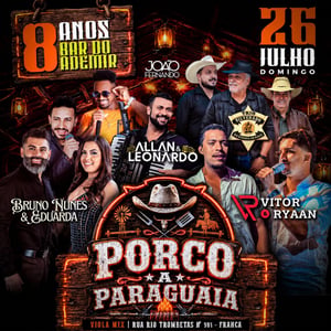 8 anos Bar do Ademir. Porco á paraguaia