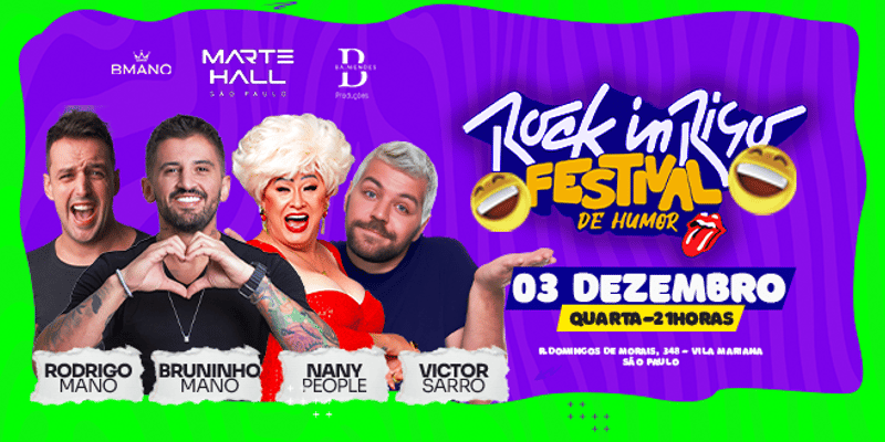 ROCK IN RISO -  VICTOR SARRO, NANY PEOPLE, RODRIGO CAPELLA E BRUNINHO MANO