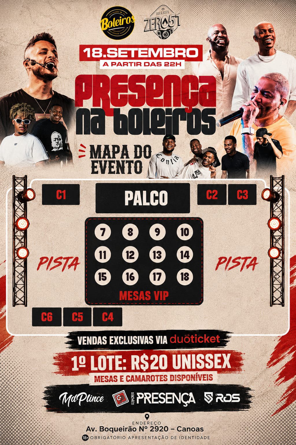 Mapa do evento