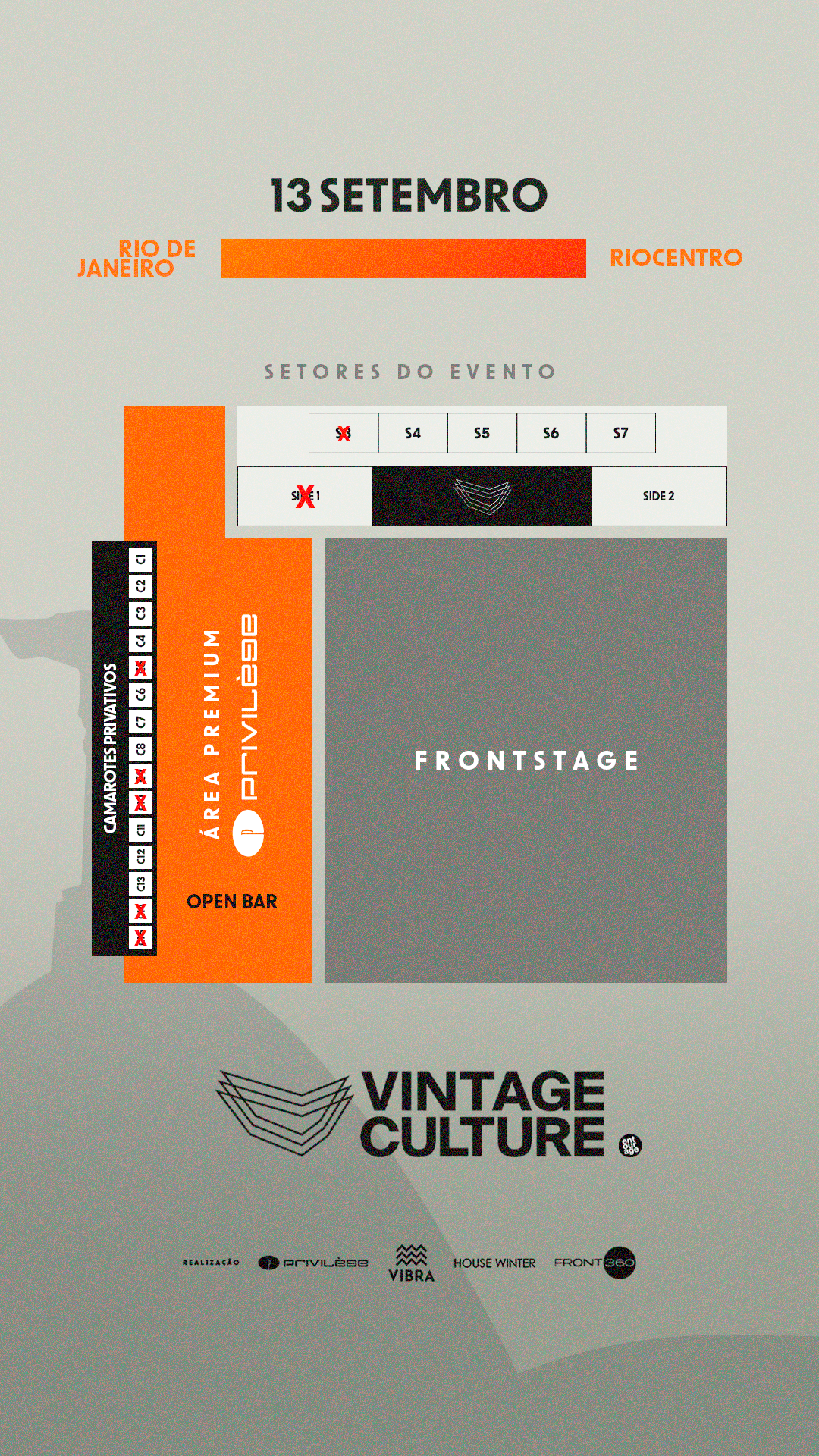 Event map for the venue