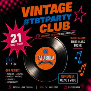 Vintage Club Tatu bola - Uberlândia