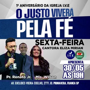 1 aniversario igreja Visão do Evangelho 30/05