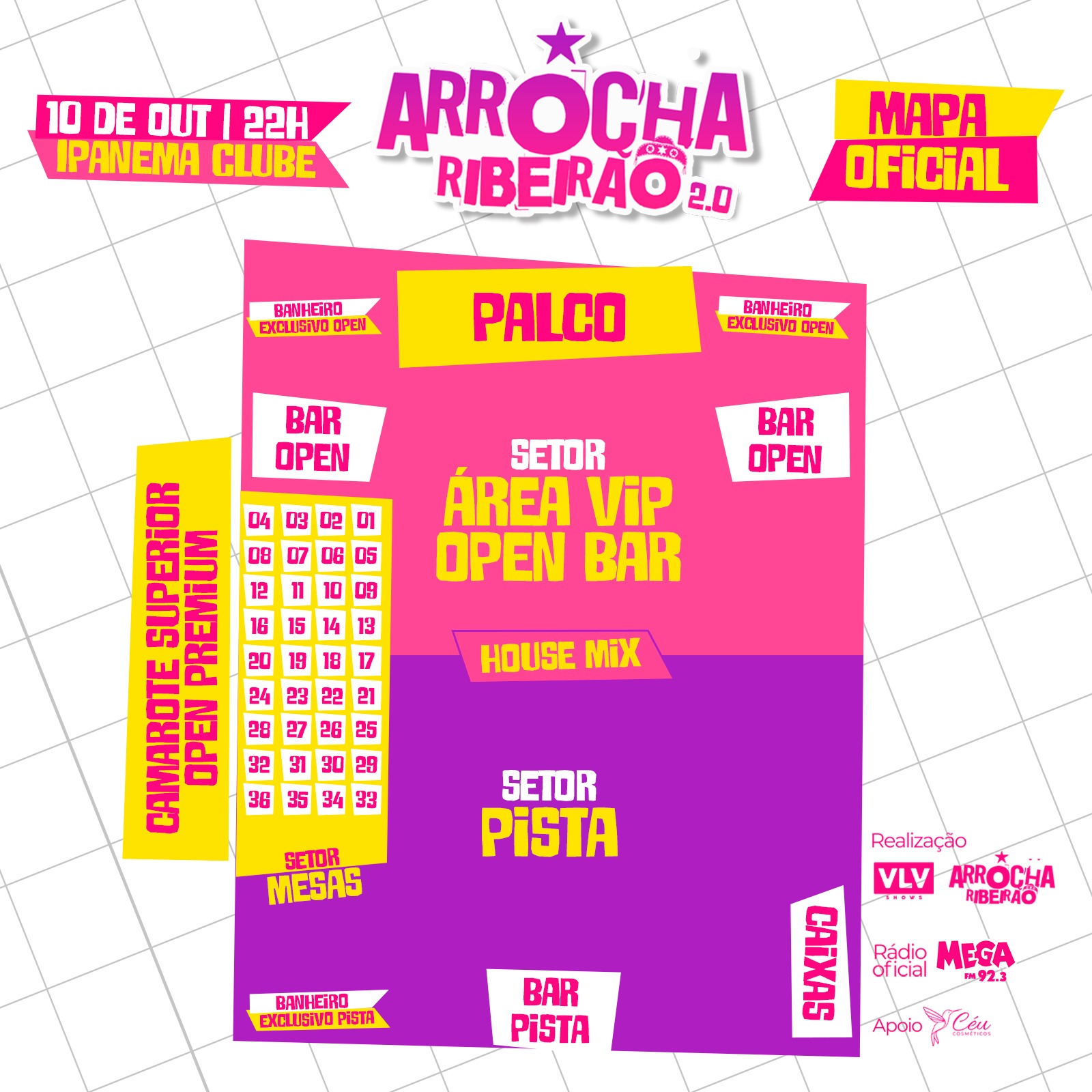 Mapa do evento