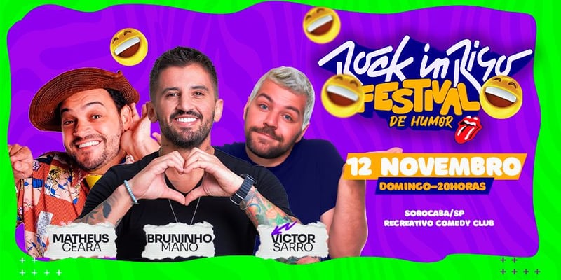 Rock In Riso Com Victor Sarro, Matheus Ceará E Bruninho Mano