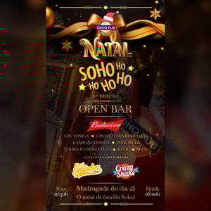 Natal Soho - Open bar 