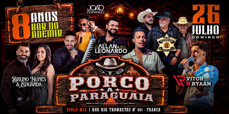 8 anos Bar do Ademir. Porco á paraguaia