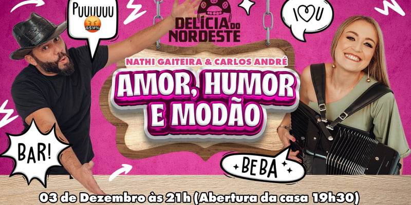 Nathi Gaiteira e Carlos André - Amor, Humor e Modão