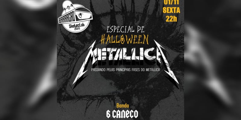 Especial de Halloween Metallica com Banda 6 Caneco