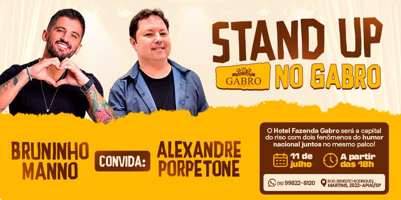 Gabro Comedy Night – Bruninho Mano e Alexandre Porpetone