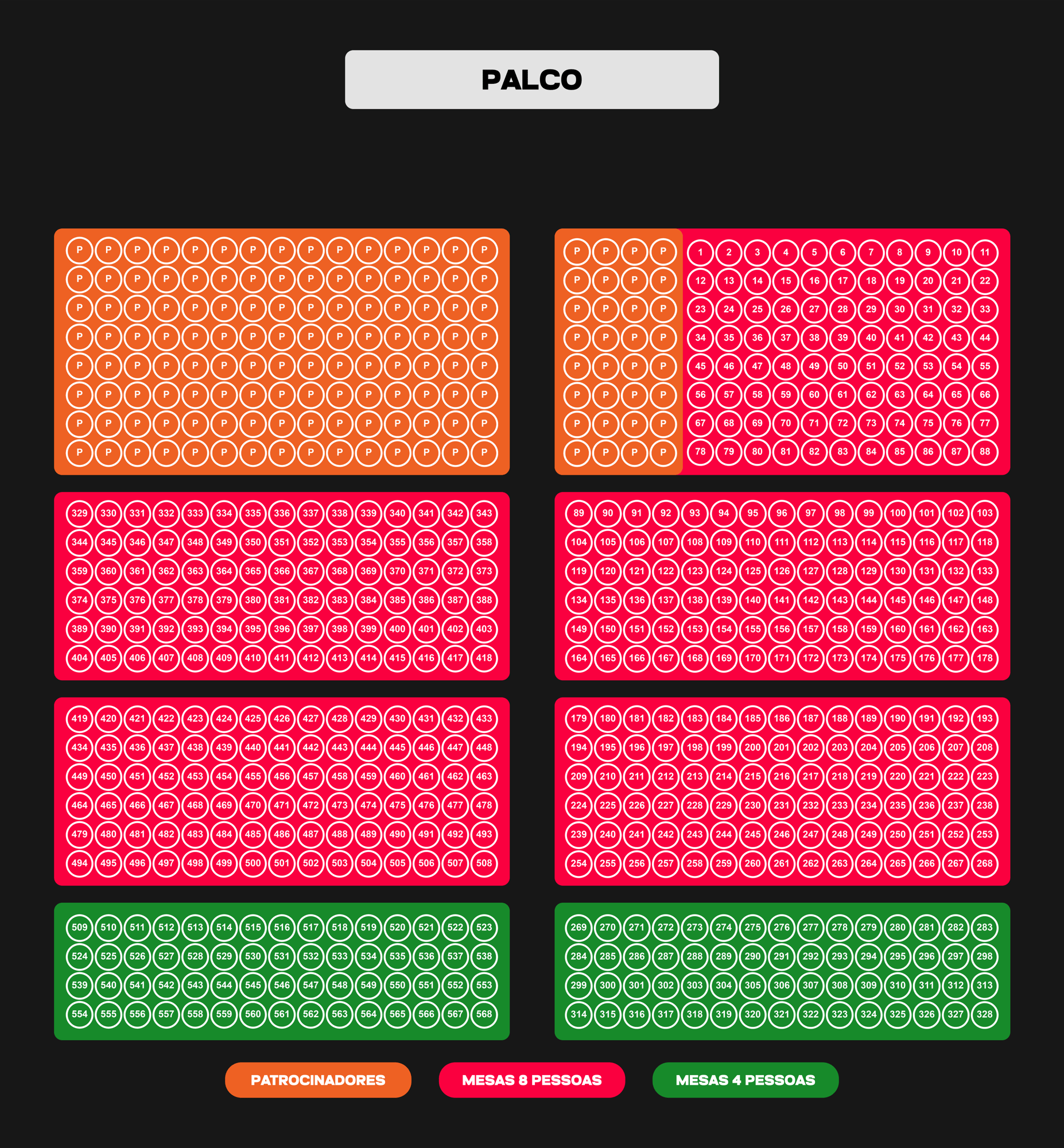 Mapa do evento