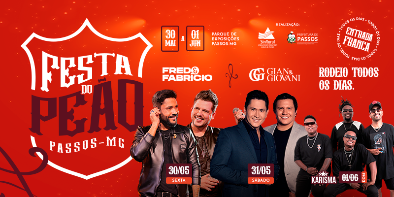 Festa do Peão - Passos (Passaporte 3 dias)