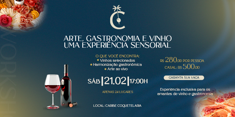 Arte, gastronomia e vinho