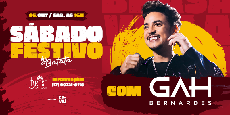 Sábado Festivo com Gah Bernardes