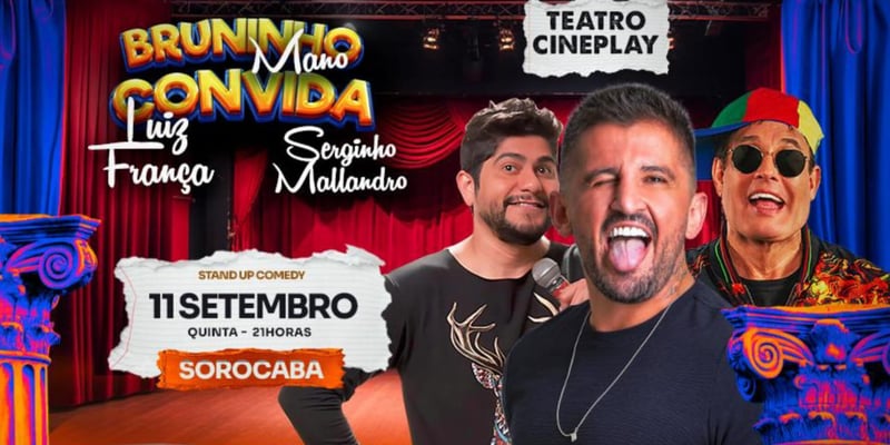 Serginho Malandro, Bruninho Mano e Luiz França em Sorocaba