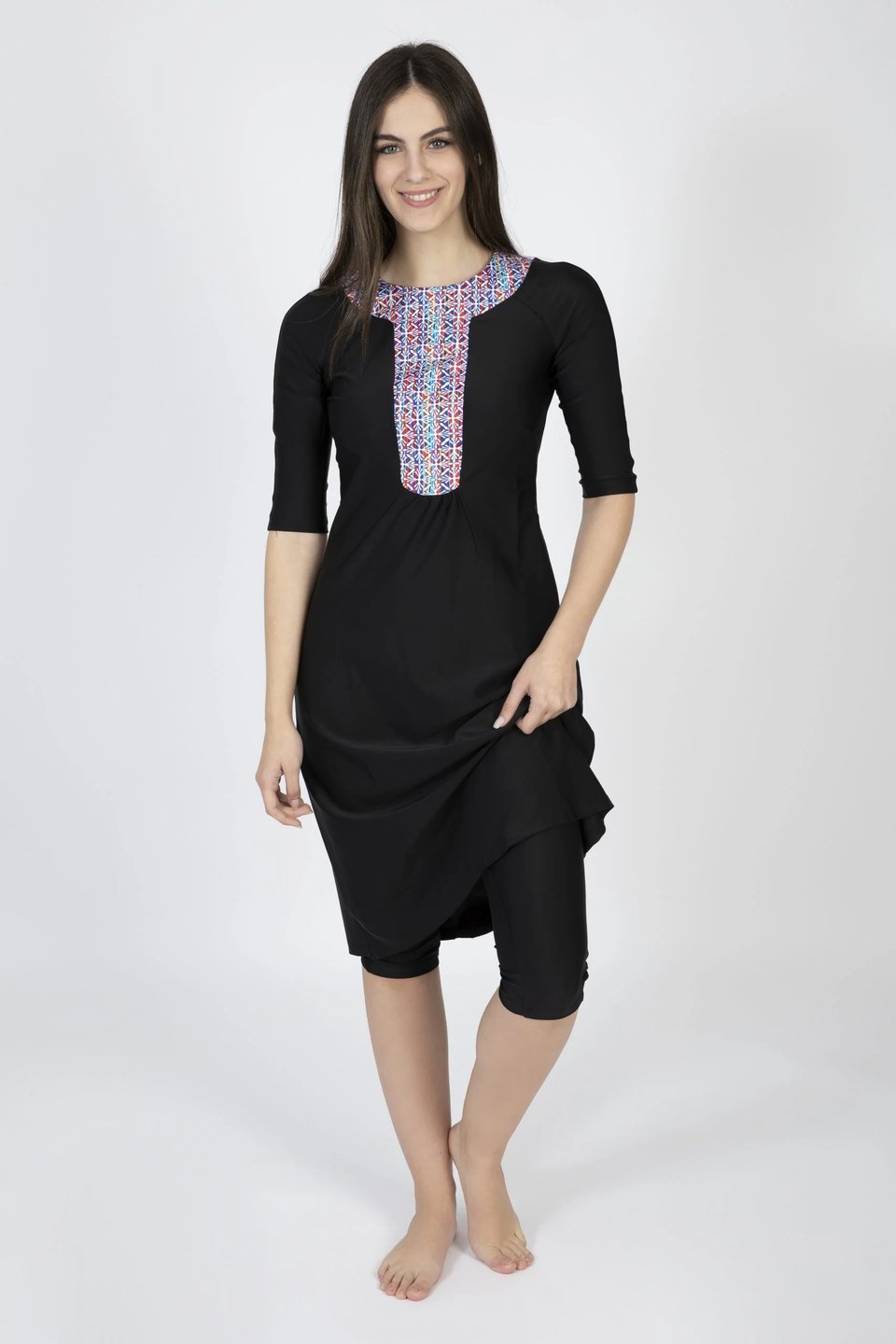 אתני שחור עם ויטראז צבעוני - Thumbnail 2