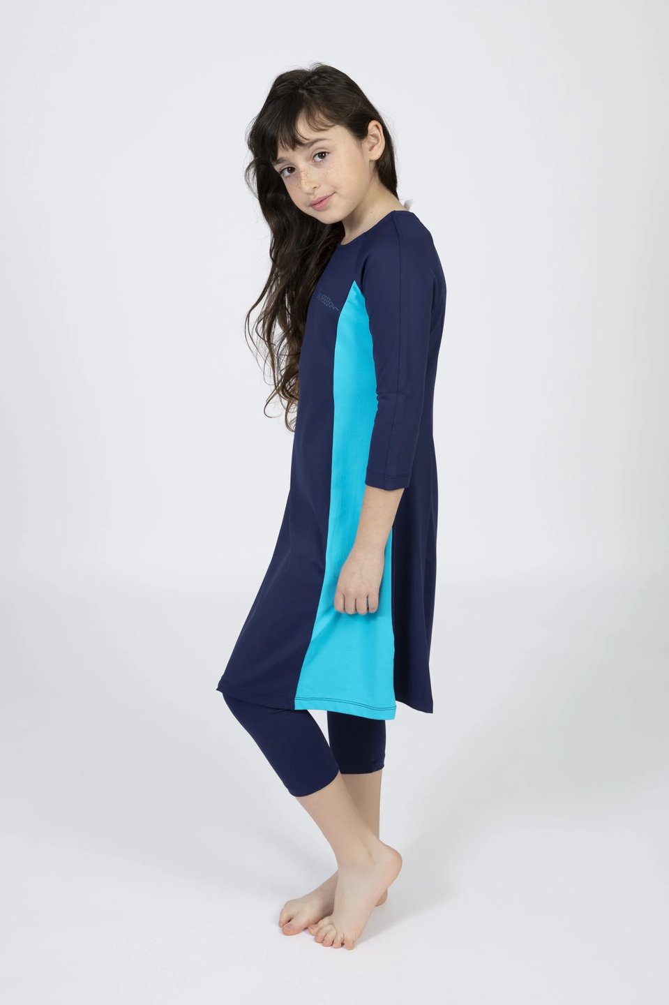 טוניקה ילדות כחול ותכלת - Thumbnail 2
