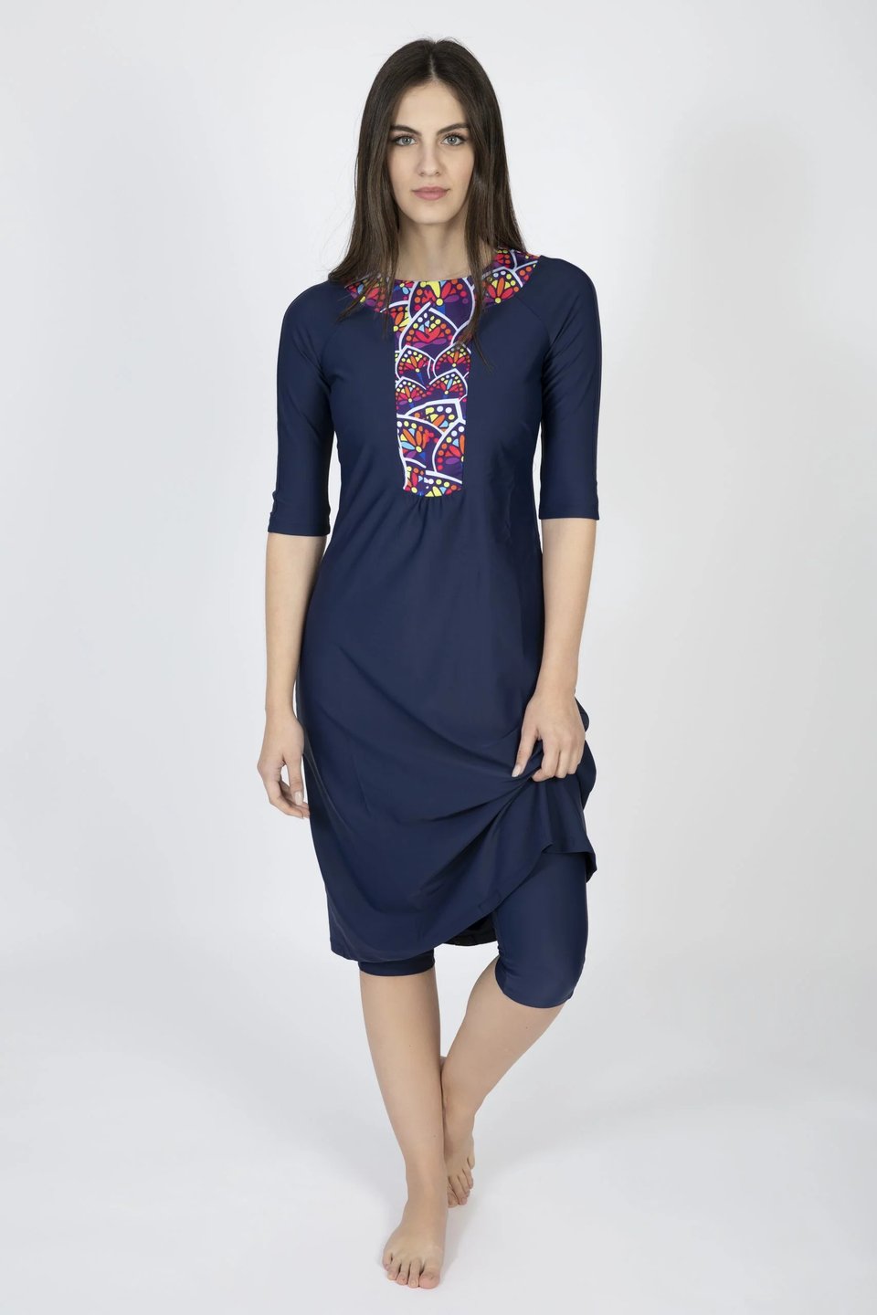 אתני כחול עם עלים צבעוניים - Thumbnail 2