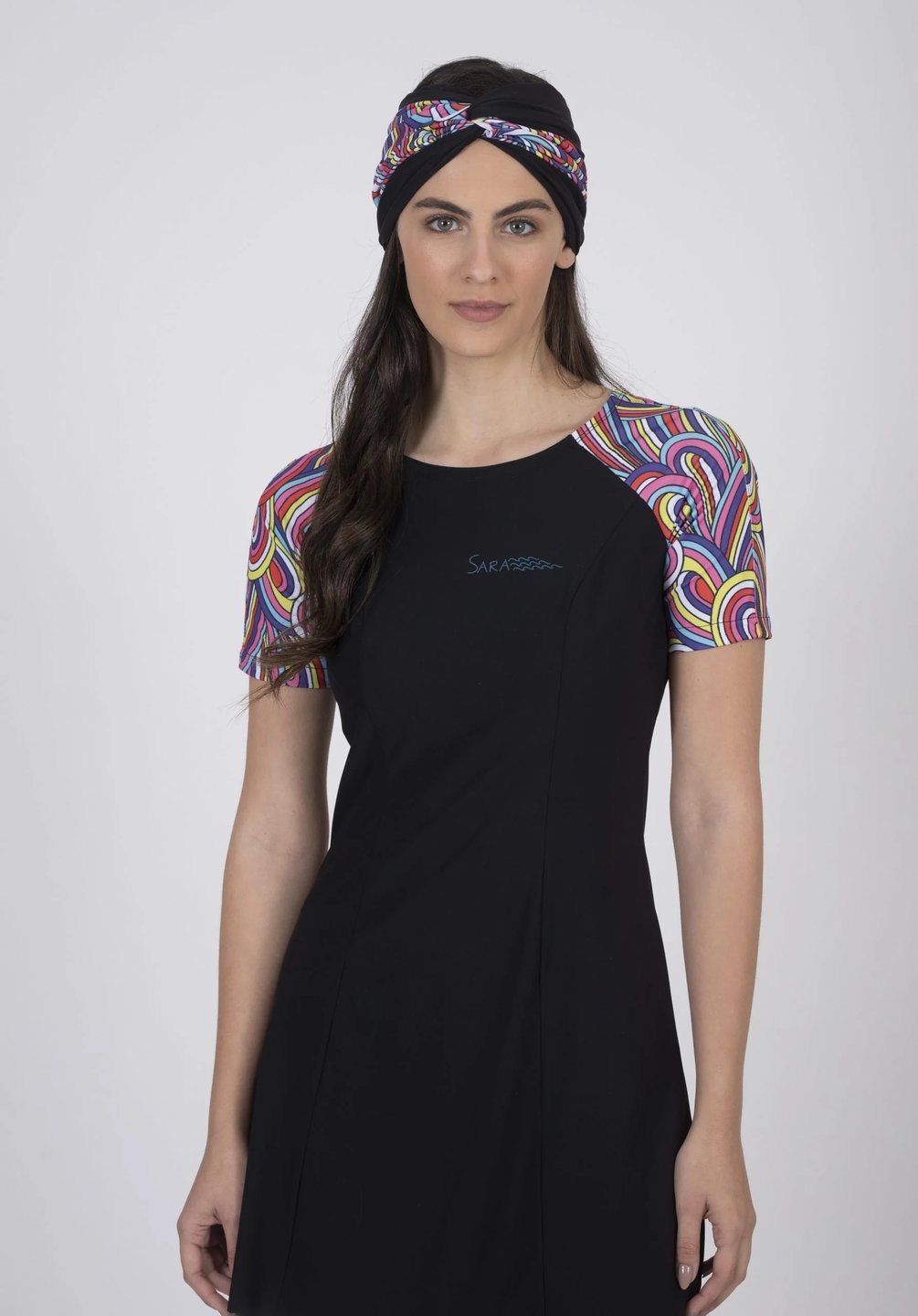 Colorful Arches Short Sleeve Tunic for Swim and Sport - Thumbnail 3
