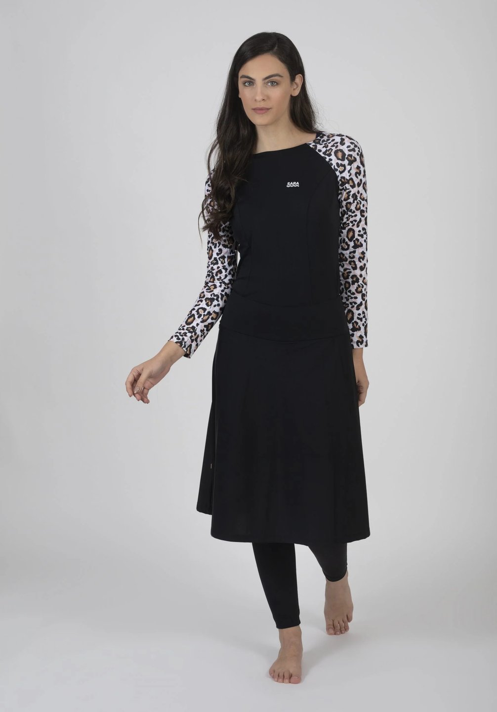 שיק צנוע ארוך מנומר - Thumbnail 3